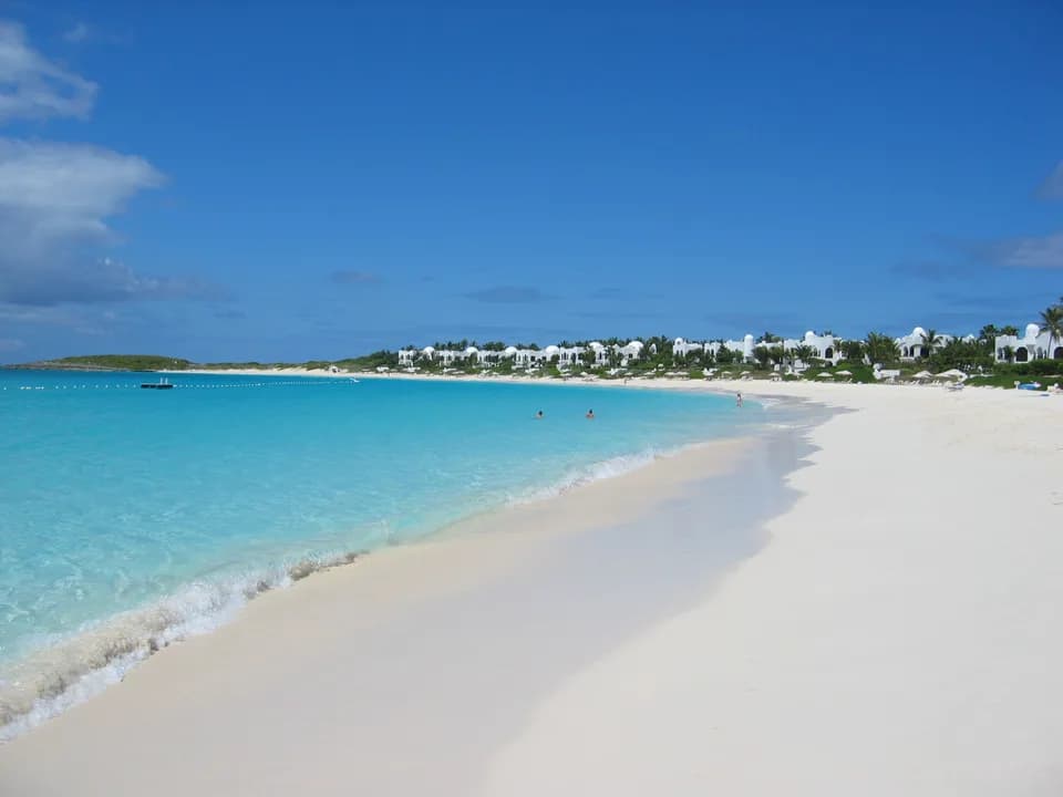 The beach at the Cap Juluca resort in Anguilla