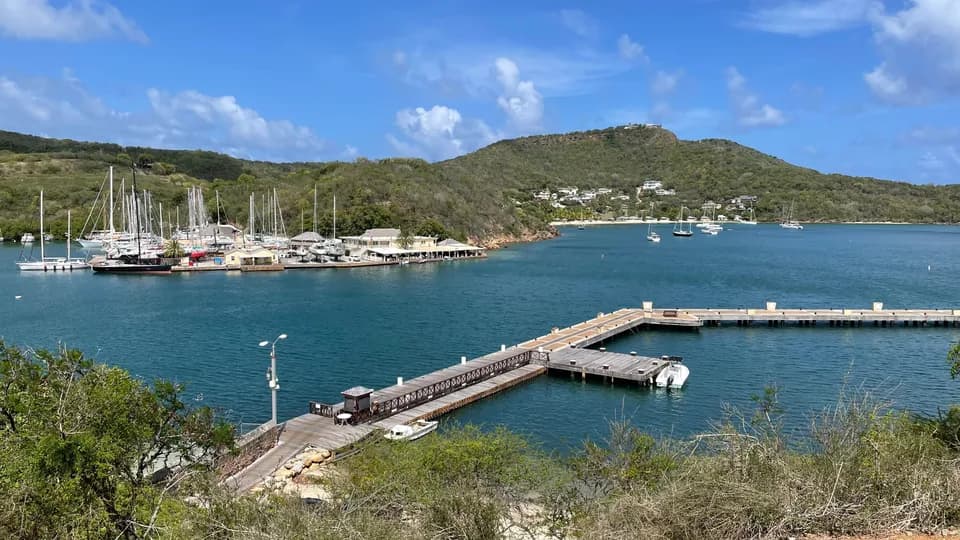 Yachts moored in English Harbour, Antigua and Barbuda