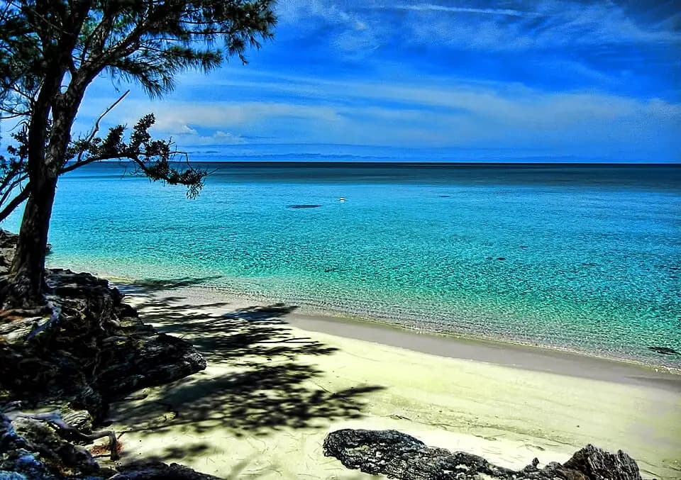A beach at Current, Eleuthera, in the Bahamas