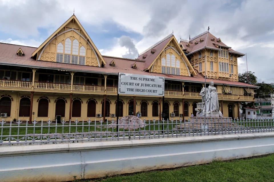 The Victoria Law Courts building in Georgetown, Guyana
