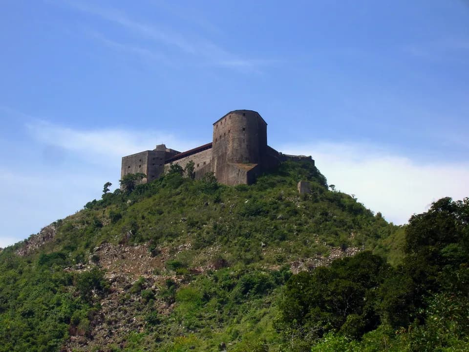 The Citadelle Laferrière fortress on its hilltop near Milot, Haiti